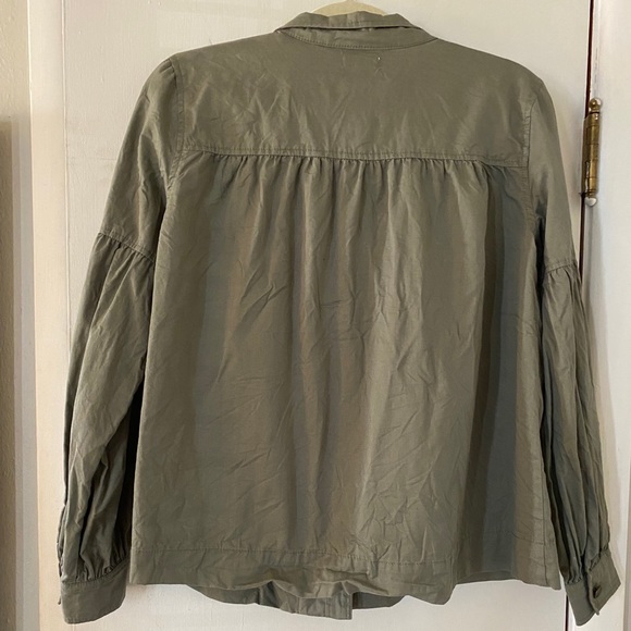 Olive Green Button Shirt/Jacket - Picture 3 of 3